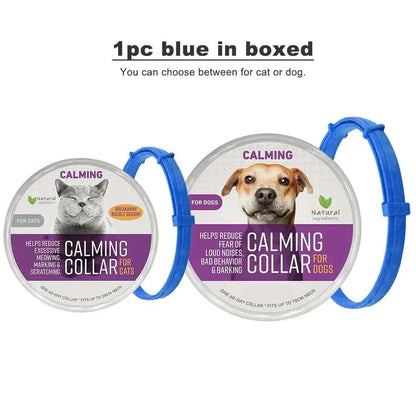 Blue Safe Cat Calming Collar 1Pack/60Days Adjustable Anxiety Reduction Pheromone Lasting Natural Calm Pet Collar Boxed OPP Bag - TrendyPet's Zone