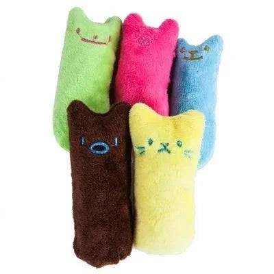 Blue Teeth Grinding Catnip Toys Funny Interactive Plush Cat Toy Pet Kitten Chewing Vocal Toy Claws Thumb Bite Cat Mint - TrendyPet's Zone