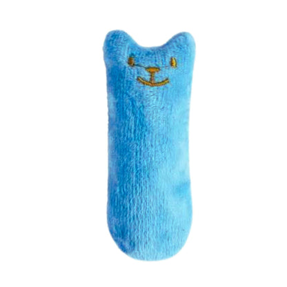 Blue Teeth Grinding Catnip Toys Funny Interactive Plush Cat Toy Pet Kitten Chewing Vocal Toy Claws Thumb Bite Cat Mint - TrendyPet's Zone