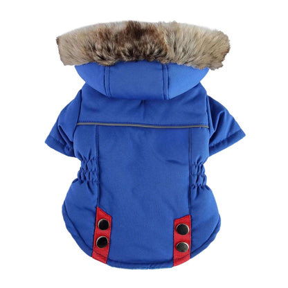 Blue Warm Pet Dog Clothes Winter Jacket Hooded Coat TrendyPet's Zone