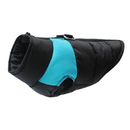 Blue Winter Warm Dog Clothes Waterproof Vest Zipper Jacket Coat - TrendyPet's Zone