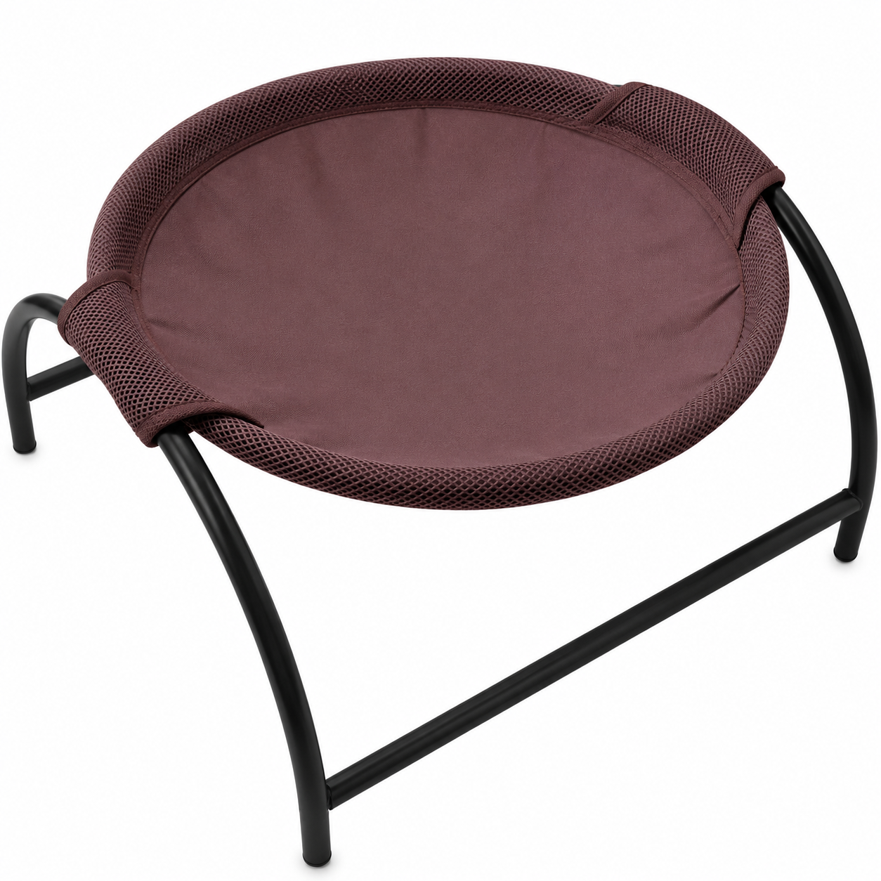 Brown TrendyPet's Zone cat bed hammock with breathable fabric, detachable design, suitable for indoor and outdoor use.