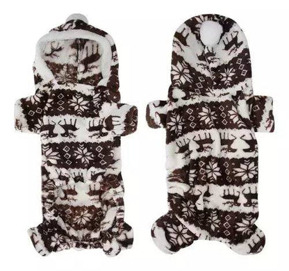 Brown Cozy Christmas Elk Pet Costume Trendy Dog Cat Sweater - TrendyPet's Zone