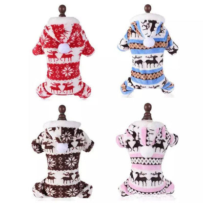 Brown Cozy Christmas Elk Pet Costume Trendy Dog Cat Sweater - TrendyPet's Zone