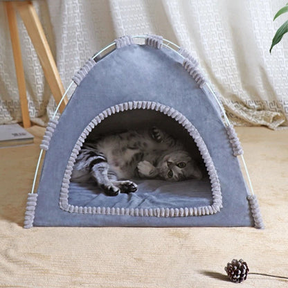 Green foldable pet tent by TrendyPet's Zone, portable and breathable, suitable for four seasons, designed for small pets.