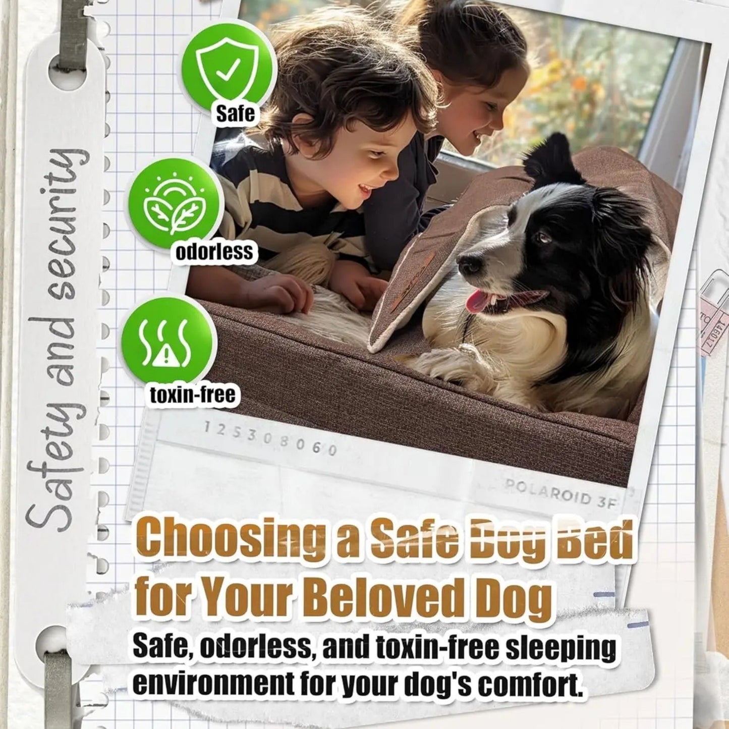 Brown Orthopedic Waterproof Dog Bed with Removable Washable Cover and Nonskid Bottom for Crate, Memory Foam XL Size 42" × 29" × 4" TrendyPet's Zone