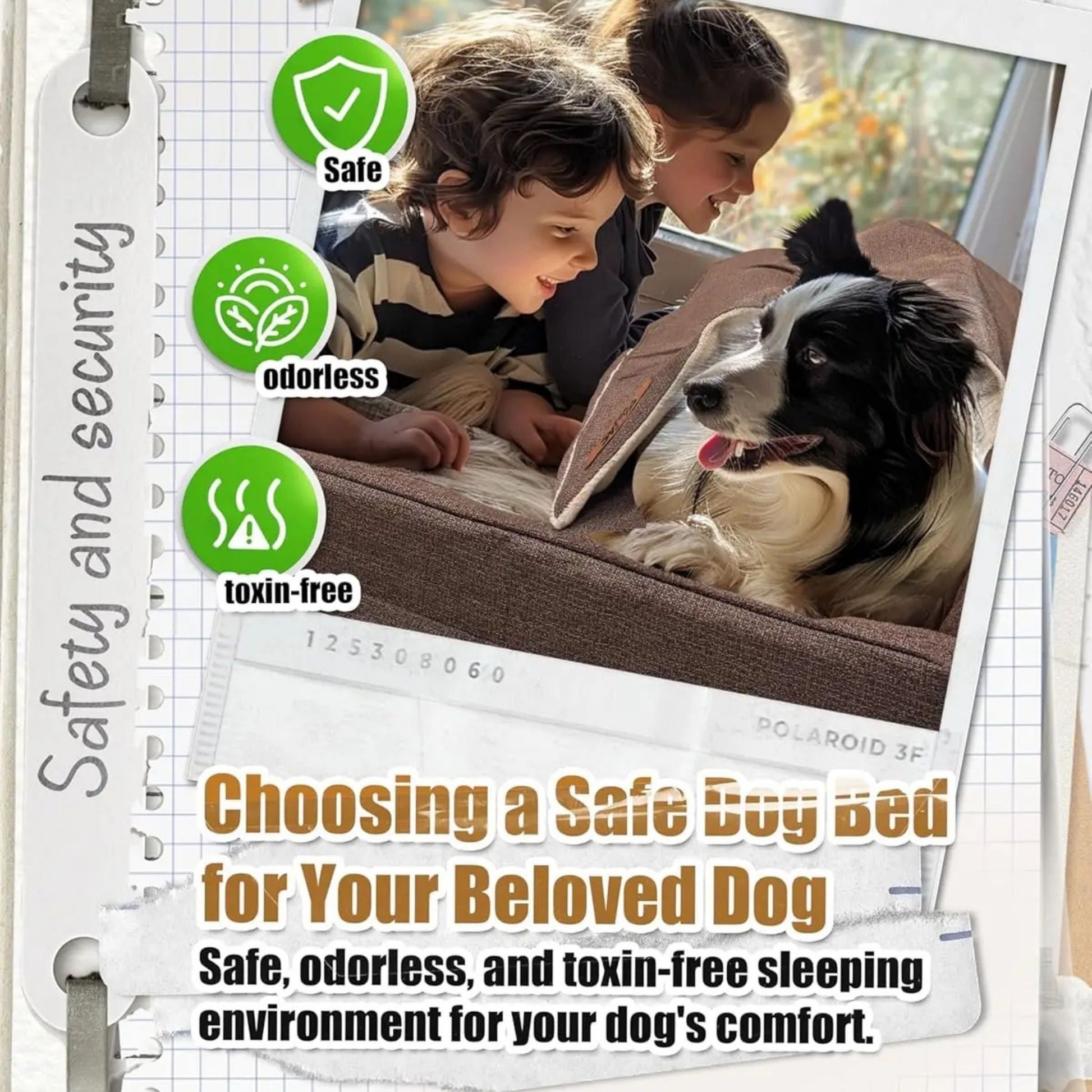 Brown Orthopedic Waterproof Dog Bed with Removable Washable Cover and Nonskid Bottom for Crate, Memory Foam XL Size 42" × 29" × 4" TrendyPet's Zone