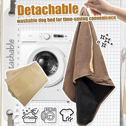 Brown Orthopedic Waterproof Dog Bed with Removable Washable Cover and Nonskid Bottom for Crate, Memory Foam XL Size 42" × 29" × 4" TrendyPet's Zone