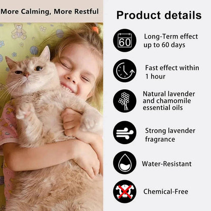 Brown Safe Cat Calming Collar 1Pack/60Days Adjustable Anxiety Reduction Pheromone Lasting Natural Calm Pet Collar Boxed OPP Bag TRENDYPET'S ZONE