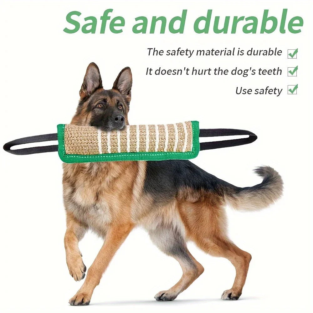 Green dog bite tug toy from TrendyPet's Zone for dental health and teething relief, designed for playful chewing.