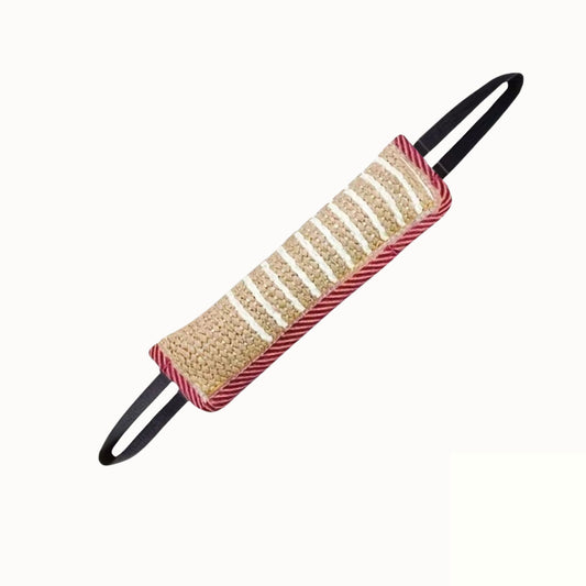 Burgundy dog bite tug toy from TrendyPet's Zone designed for dental health and teething relief, made of durable material.