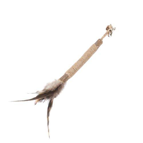 TrendyPet's Zone feather chew toy with catnip for kittens, designed to clean teeth and entertain indoor cats.