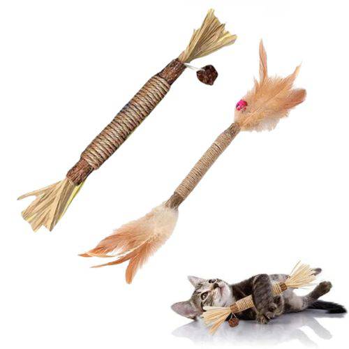 TrendyPet's Zone feather chew toy for cats with catnip, designed for kittens to clean teeth and provide indoor dental fun.