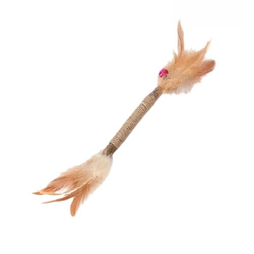 TrendyPet's Zone feather chew toy for cats with catnip, designed to entertain kittens and help clean their teeth indoors.