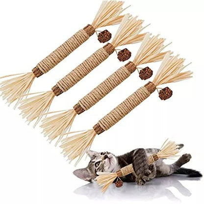 Cat Toys Chew Stick, Kitten Treat Catnip Toy Natural Stuff with Catnip for Cleaning Teeth Indoor Dental - TrendyPet's Zone