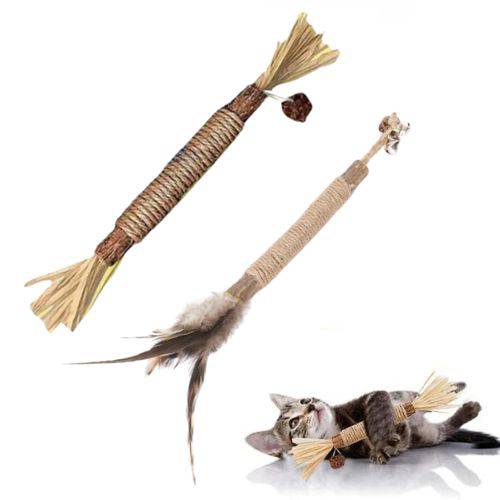 Cat Toys Chew Stick, Kitten Treat Catnip Toy Natural Stuff with Catnip for Cleaning Teeth Indoor Dental - TrendyPet's Zone