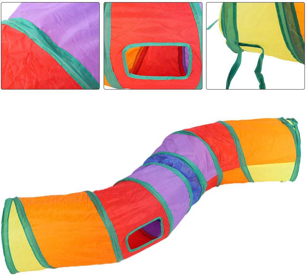 Cat Tunnel for Indoor Toys for Kittens Rainbow Interactive Foldable Crinkle Toy - TrendyPet's Zone