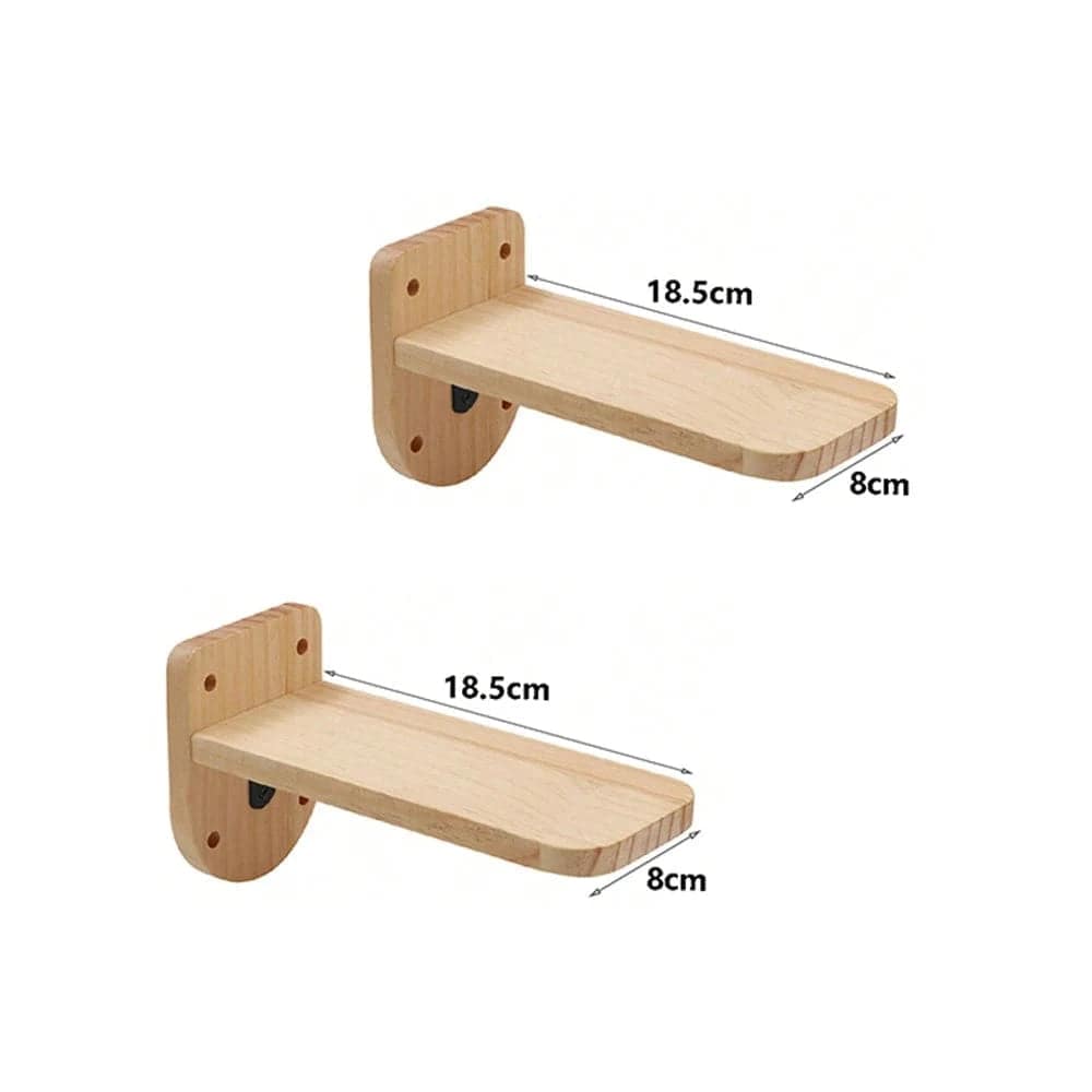 Cat Wall Shelf Steps Furniture for Wall Mounted for Most Kitten, Medium and Large Cats, 2 of Pack - TrendyPet's Zone