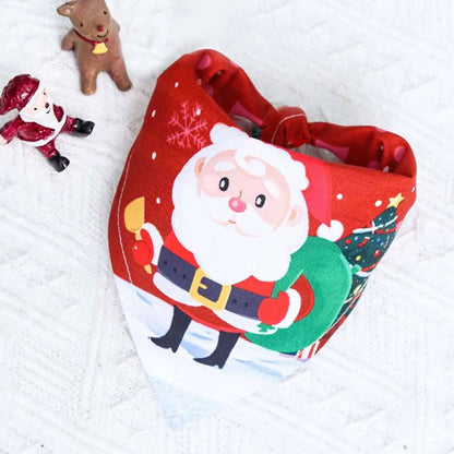 Christmas Pet Bandanas Festive Santa Claus Scarf - TrendyPet's Zone