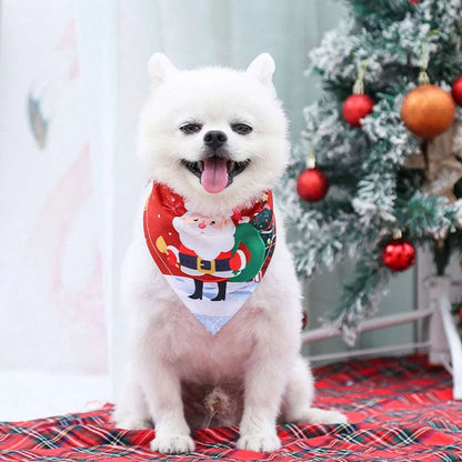 Christmas Pet Bandanas Festive Santa Claus Scarf - TrendyPet's Zone