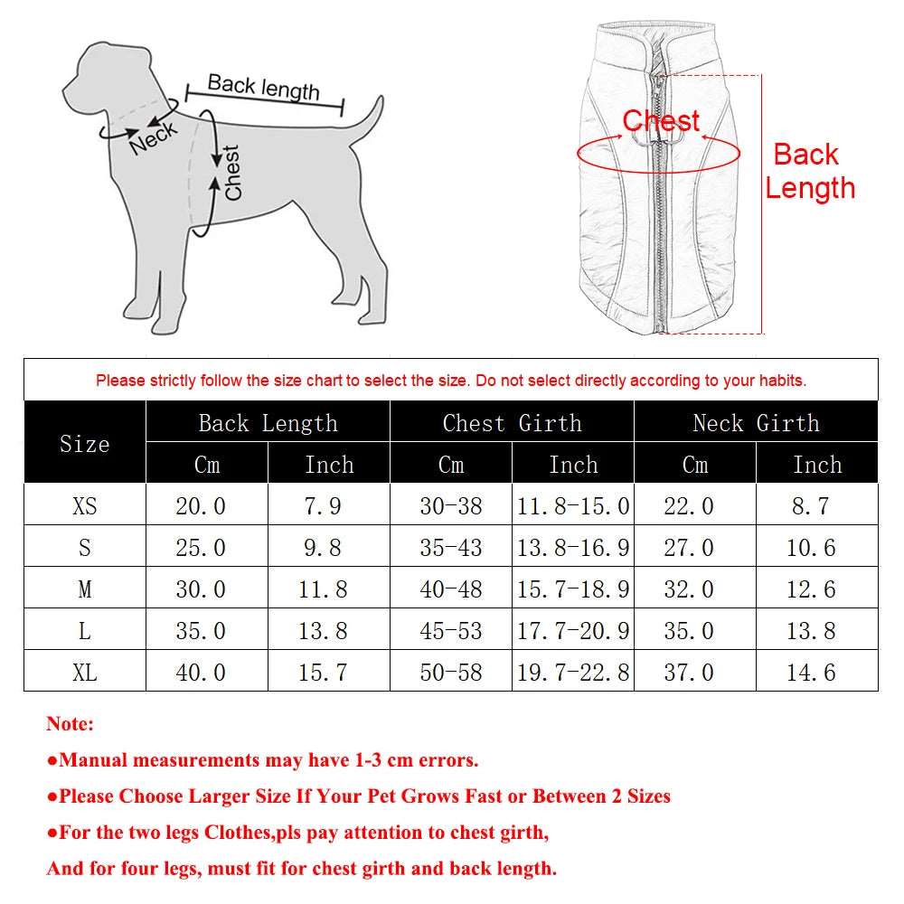 Reflective winter dog coat by TrendyPet's Zone, windproof and warm, with reflective strips for visibility during outdoor walks.