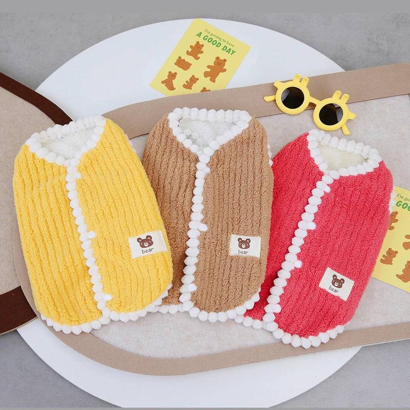 Coffee Winter Warm Apparel Soft Dog Cat Sweater Vest Coat - TrendyPet's Zone