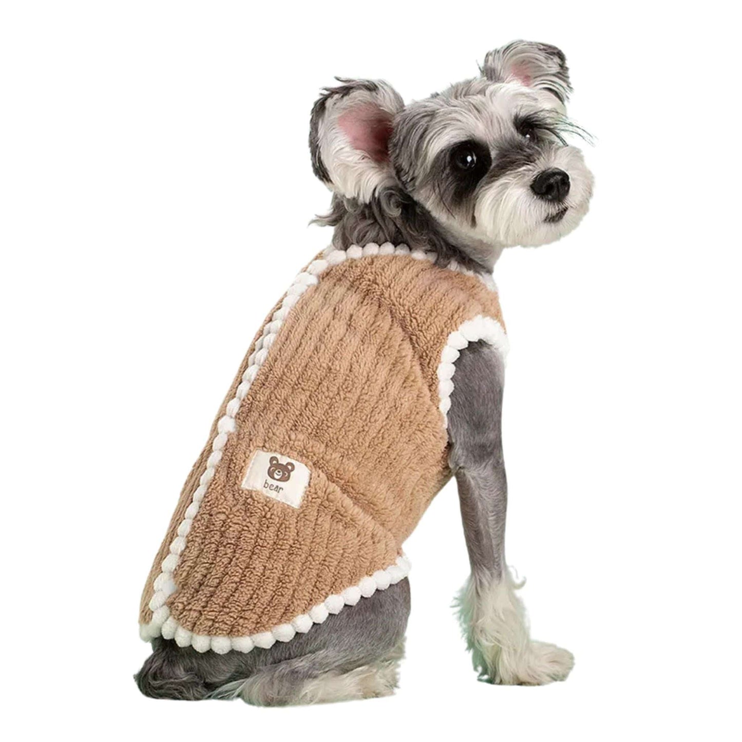 Coffee Winter Warm Apparel Soft Dog Cat Sweater Vest Coat - TrendyPet's Zone