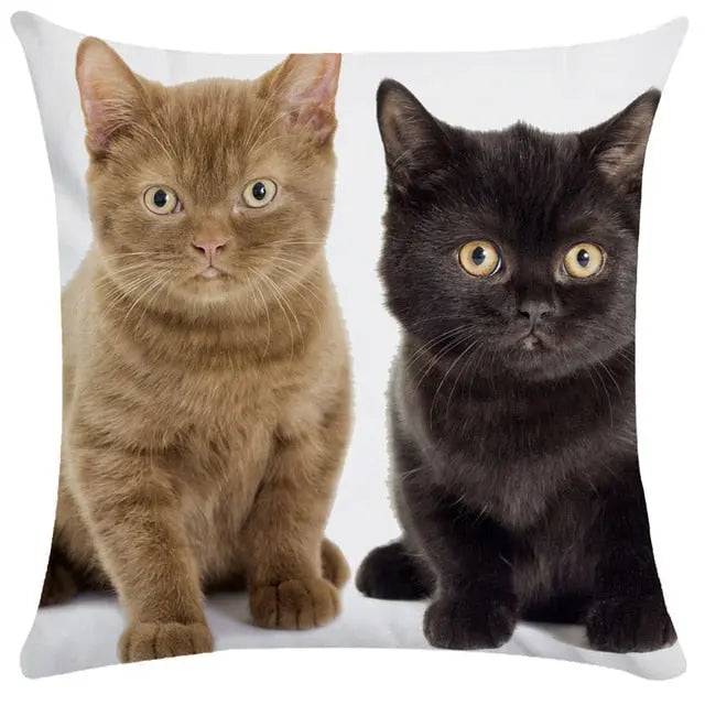 TrendyPet's Zone cushion cover featuring cute cat pictures, perfect for sofa or living room home decor.