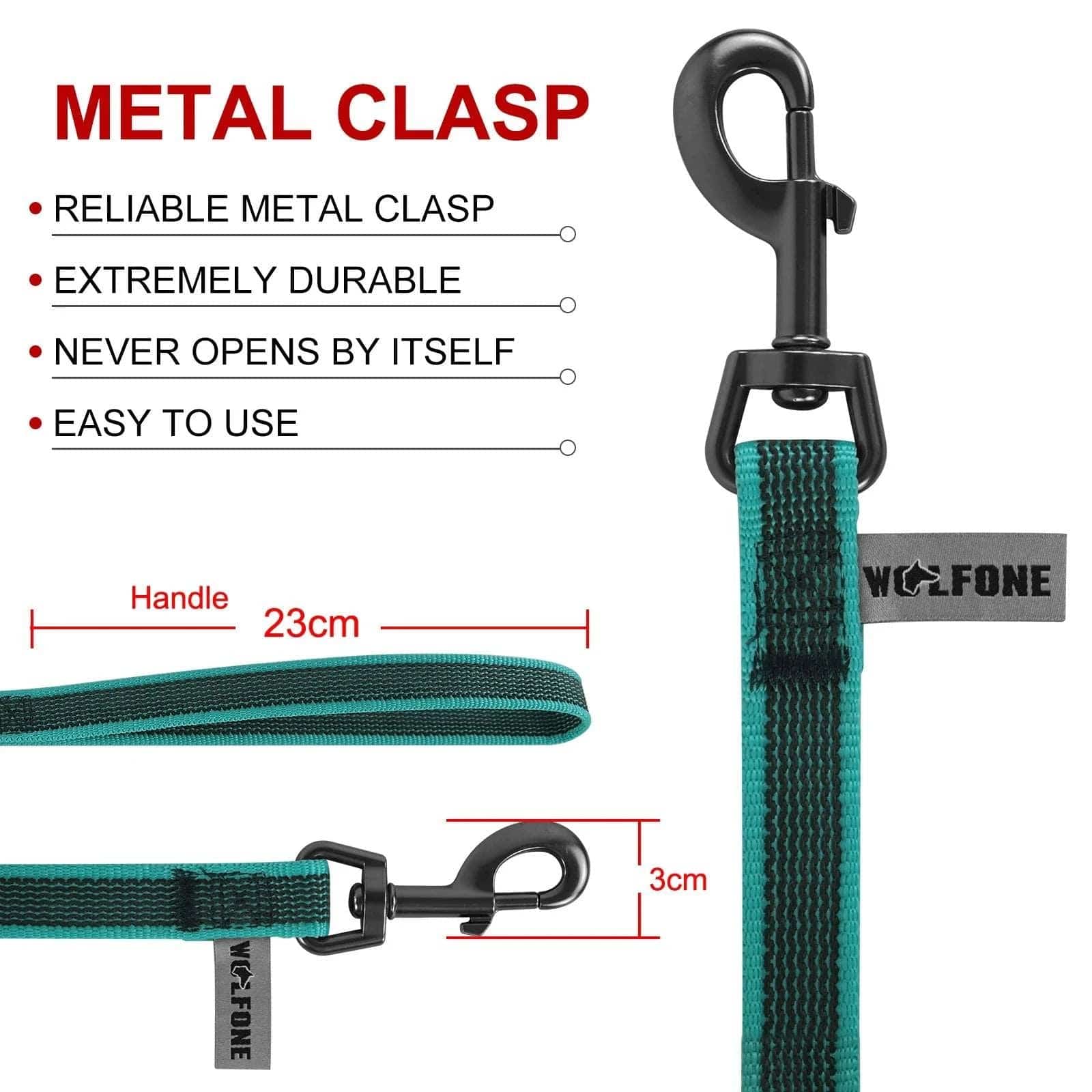 Cyan Dog Leash Latex Silk Easy and Convenient Training Big Dual Color - TrendyPet's Zone