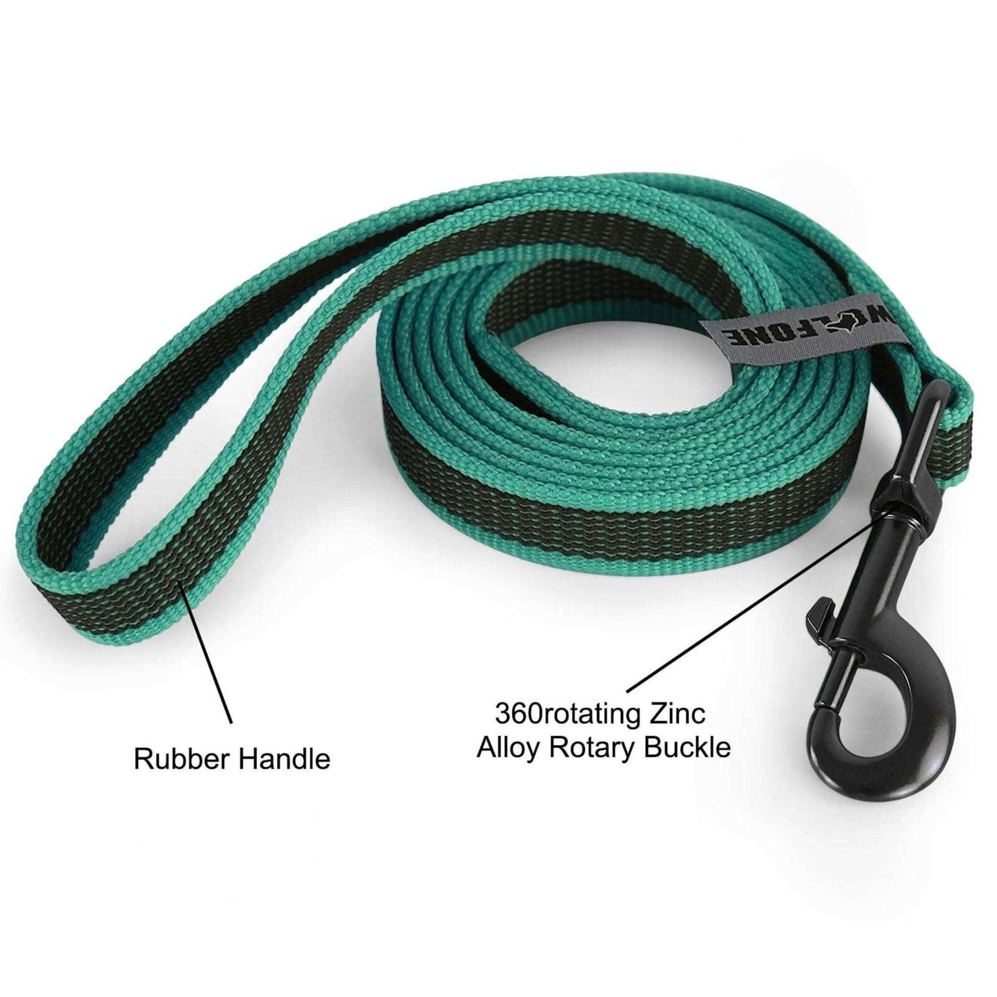 Cyan Dog Leash Latex Silk Easy and Convenient Training Big Dual Color - TrendyPet's Zone