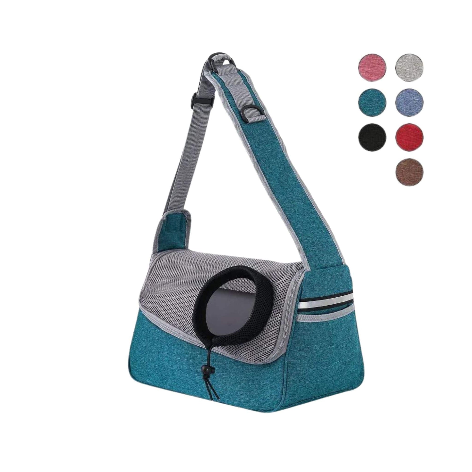 Cyan Portable Bag Pet Crossbody Bag Dog Cat One Shoulder Carrier Breathable Mesh Puppy Kitten Handbag - TrendyPet's Zone