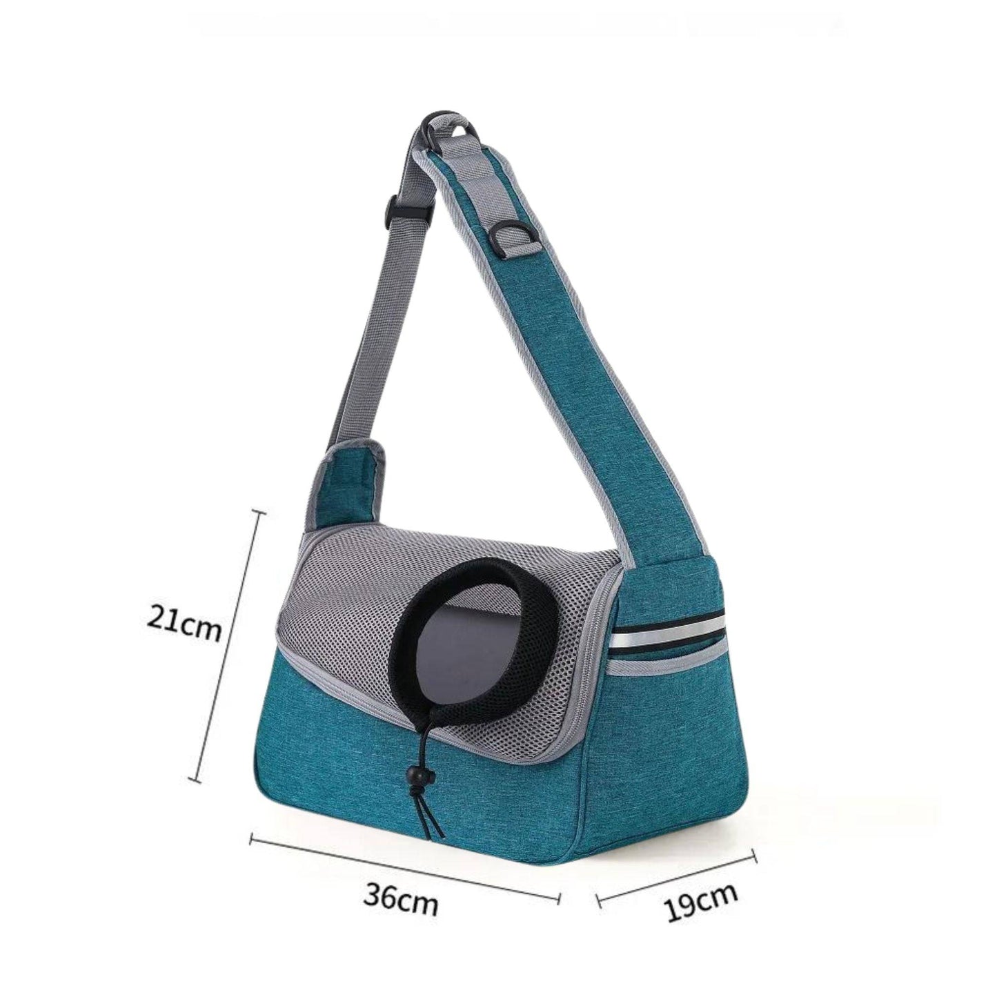 Cyan Portable Bag Pet Crossbody Bag Dog Cat One Shoulder Carrier Breathable Mesh Puppy Kitten Handbag - TrendyPet's Zone