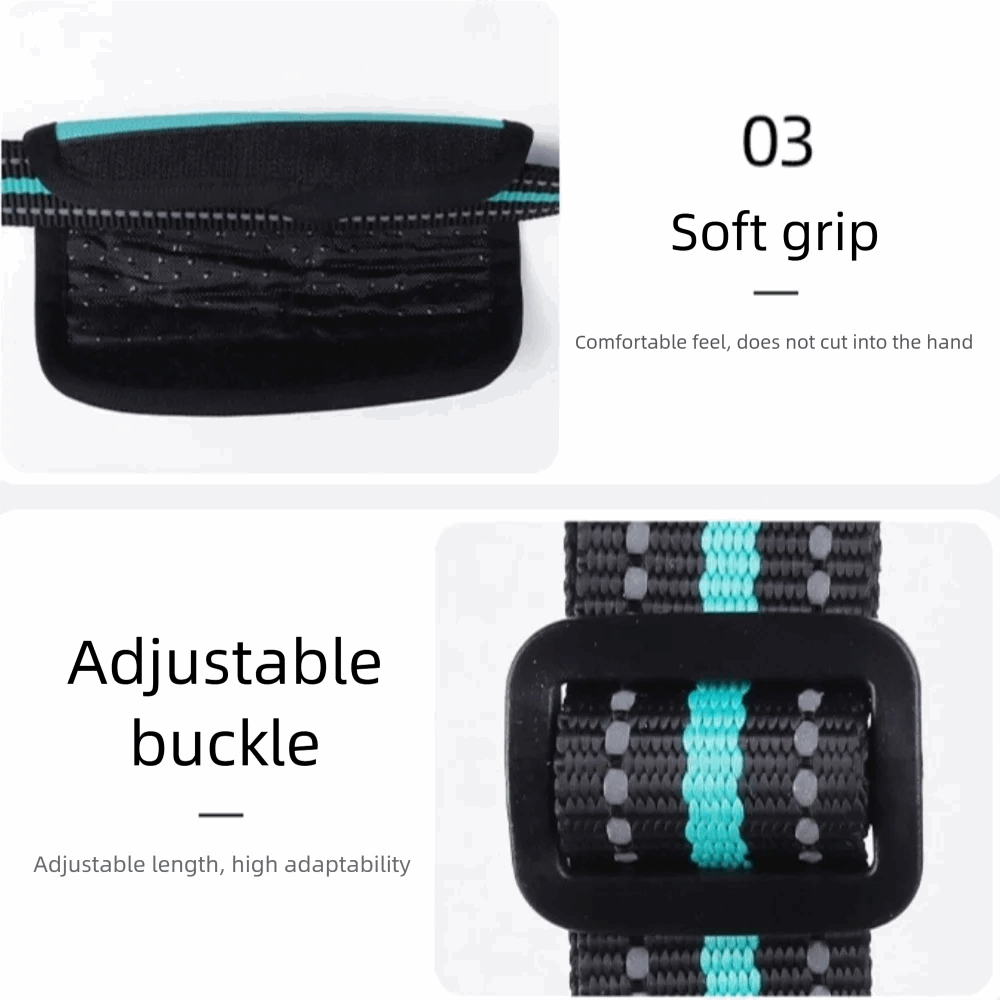 Cyan portable dog lift harness with adjustable strap and soft lining, TrendyPet's Zone slings for easy pet lifting.