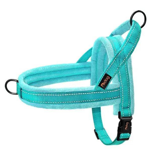 Cyan Warm Harness Vest Winter Soft Padded Pet Training Adjustable For Small Large Dog Puppy - TrendyPet's Zone