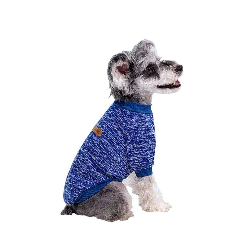 Dark Blue Warm Winter Dog Cloth Classic Pet Sweatshirt Vest - TrendyPet's Zone