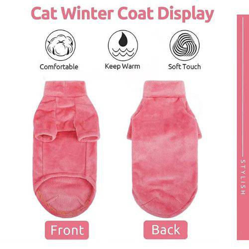 Coffee Turtleneck Sweater Coat Hairless Cat Winter Cloth - TrendyPet's Zone
