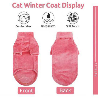 Coffee Turtleneck Sweater Coat Hairless Cat Winter Cloth - TrendyPet's Zone