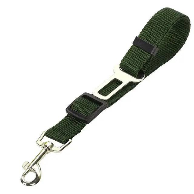 Dark Green Base Model Pet Supplies Car Seat Belt Dog Seat Belt Dog Leash Vehicle Belt Adjustable Cushioning Elastic Reflective Safety Rope for Dog Cat - TrendyPet's Zone