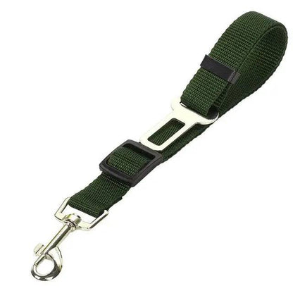 Dark Green Base Model Pet Supplies Car Seat Belt Dog Seat Belt Dog Leash Vehicle Belt Adjustable Cushioning Elastic Reflective Safety Rope for Dog Cat - TrendyPet's Zone