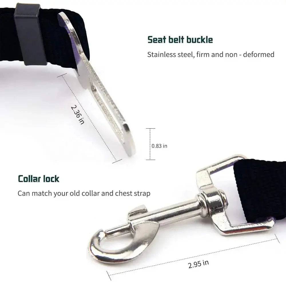 Dark Green Base Model Pet Supplies Car Seat Belt Dog Seat Belt Dog Leash Vehicle Belt Adjustable Cushioning Elastic Reflective Safety Rope for Dog Cat - TrendyPet's Zone