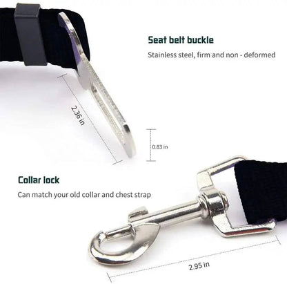 Dark Green Base Model Pet Supplies Car Seat Belt Dog Seat Belt Dog Leash Vehicle Belt Adjustable Cushioning Elastic Reflective Safety Rope for Dog Cat - TrendyPet's Zone