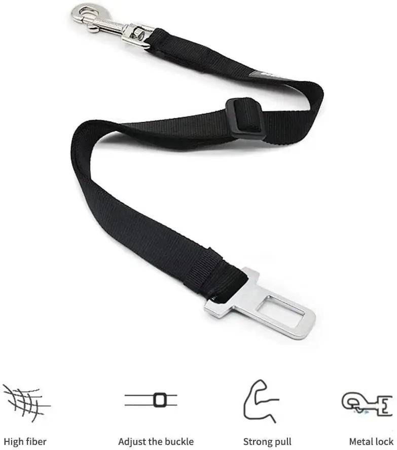 Dark Green Base Model Pet Supplies Car Seat Belt Dog Seat Belt Dog Leash Vehicle Belt Adjustable Cushioning Elastic Reflective Safety Rope for Dog Cat - TrendyPet's Zone