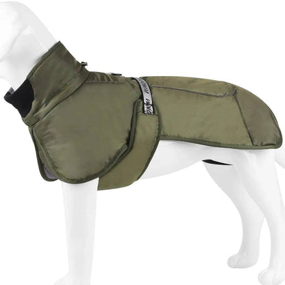 Dark Green Big Dog Jacket Waterproof Winter Warm Clothes for Medium Large Dogs Coat Costume Outfits - TrendyPet's Zone