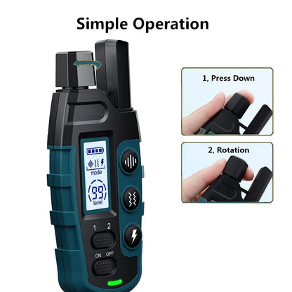 Dark green and black TrendyPet's Zone dog training shock collar with remote, waterproof, rechargeable, suitable for small to large dogs.