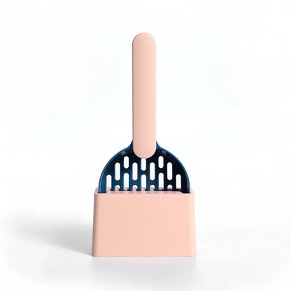 Dark green cat litter scoop set with filter and fine hole design for easy cleaning and waste removal, by TrendyPet's Zone.