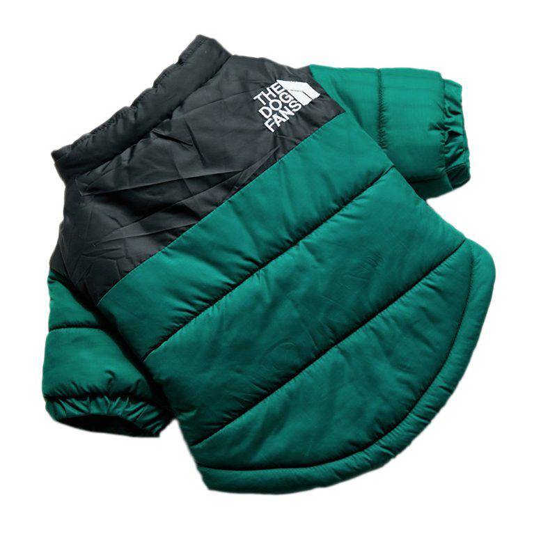 Dark Green Warm Stylish Dog Windproof Snow Cold Weather Coats Jackets for Puppies Small Medium Large Dogs - TrendyPet's Zone