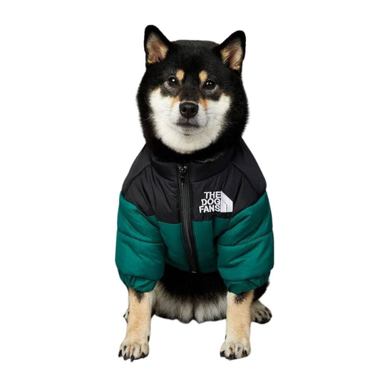 Dark Green Warm Stylish Dog Windproof Snow Cold Weather Coats Jackets for Puppies Small Medium Large Dogs - TrendyPet's Zone