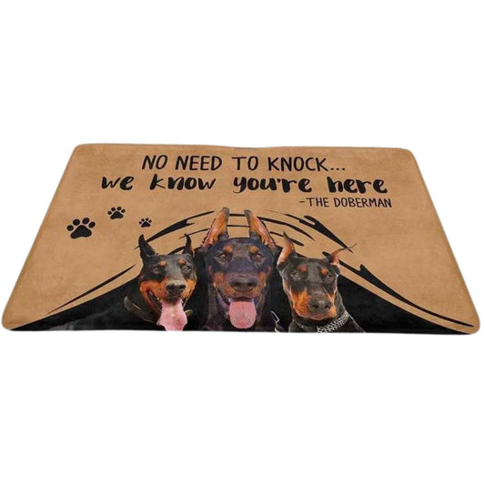 Doberman Doormat Pet Dog Doberman 3D Printed My Dog Doormat Non Slip Door Floor Mat Decor Porch Doormat TRENDYPET'S ZONE