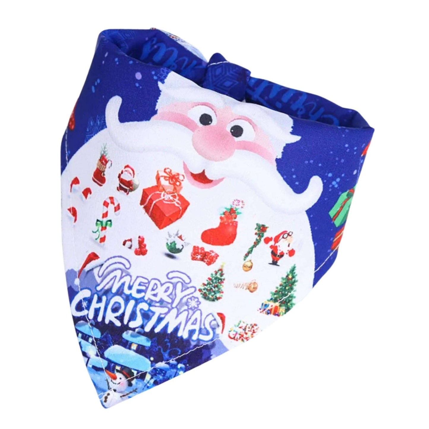 Dog Bandana Christmas Pet Holiday Scarf Santa Claus Design - TrendyPet's Zone