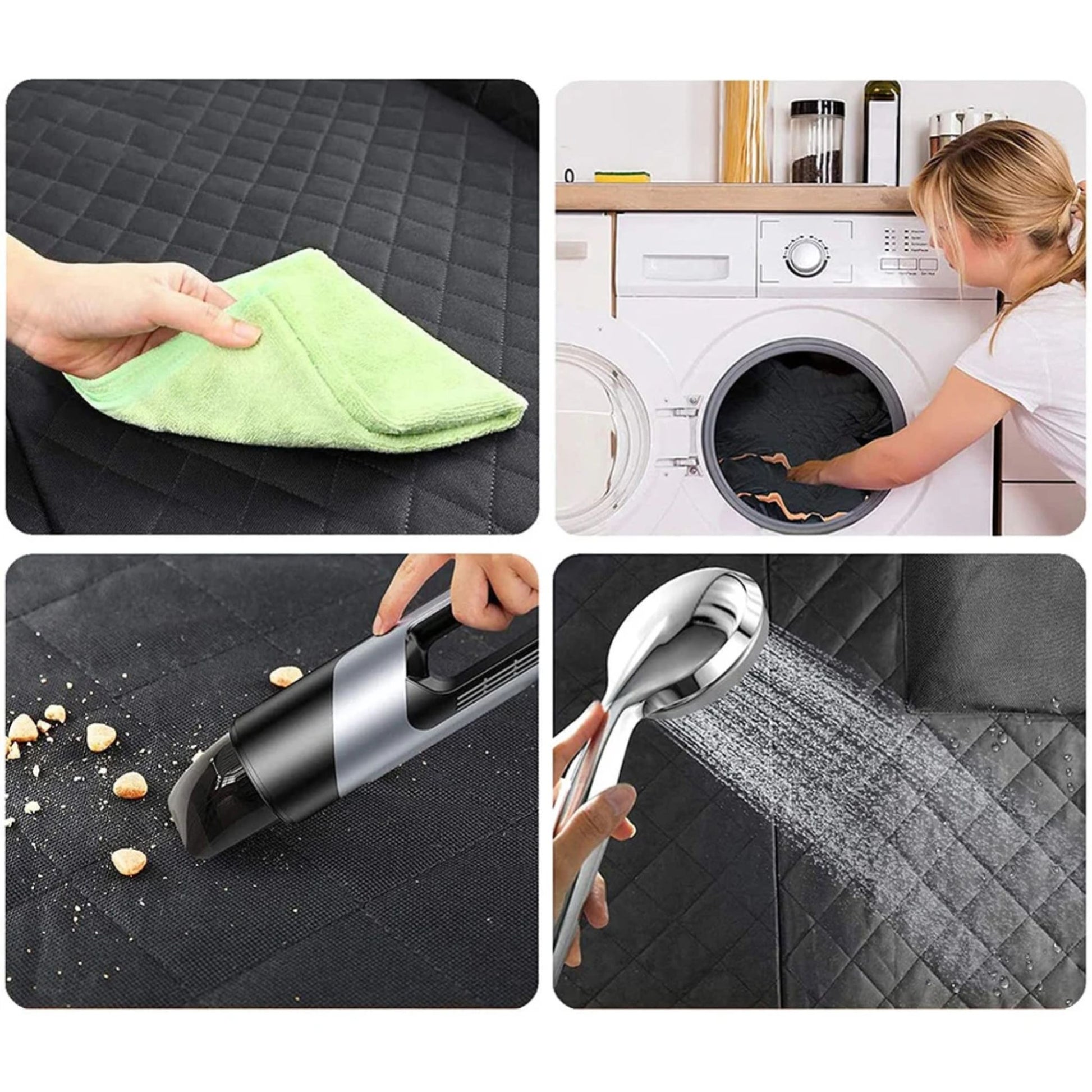 Waterproof dog car seat protector by TrendyPet's Zone, featuring a scratchproof, non-slip travel hammock for rear car seats.
